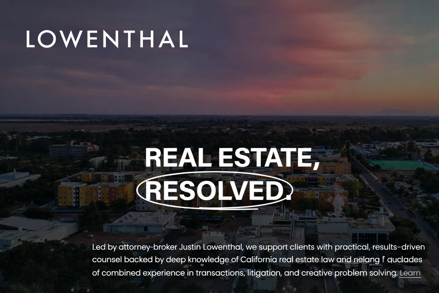 Illustrative image shown with the real estate legal testimonial